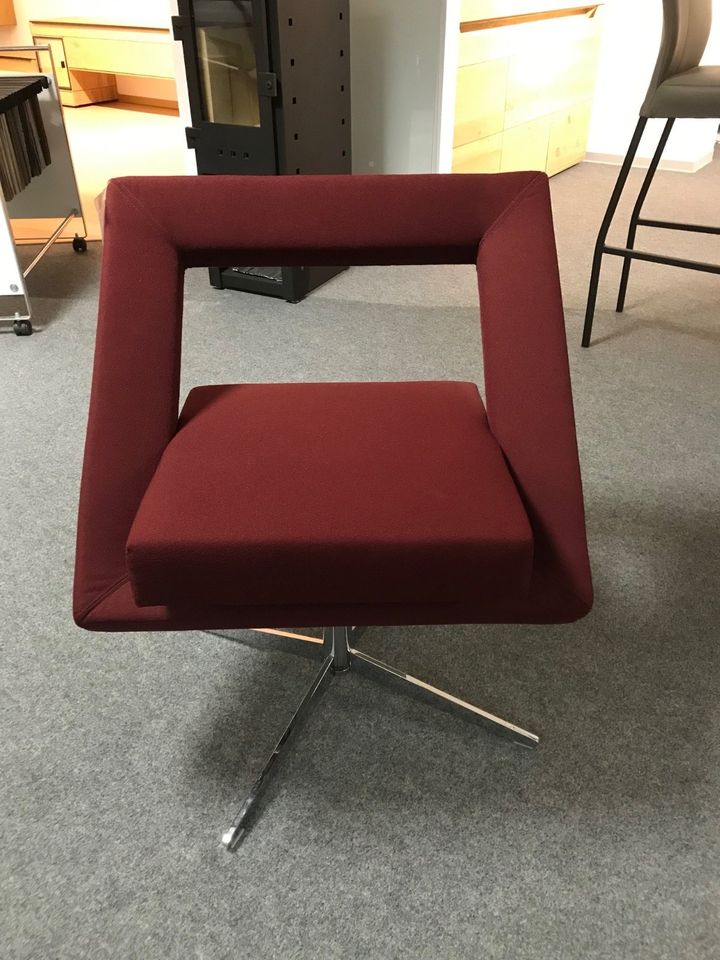 Design-Sessel Modell GRID-DESIGN, Stoff, Farbe rot, NEU! in Kornwestheim