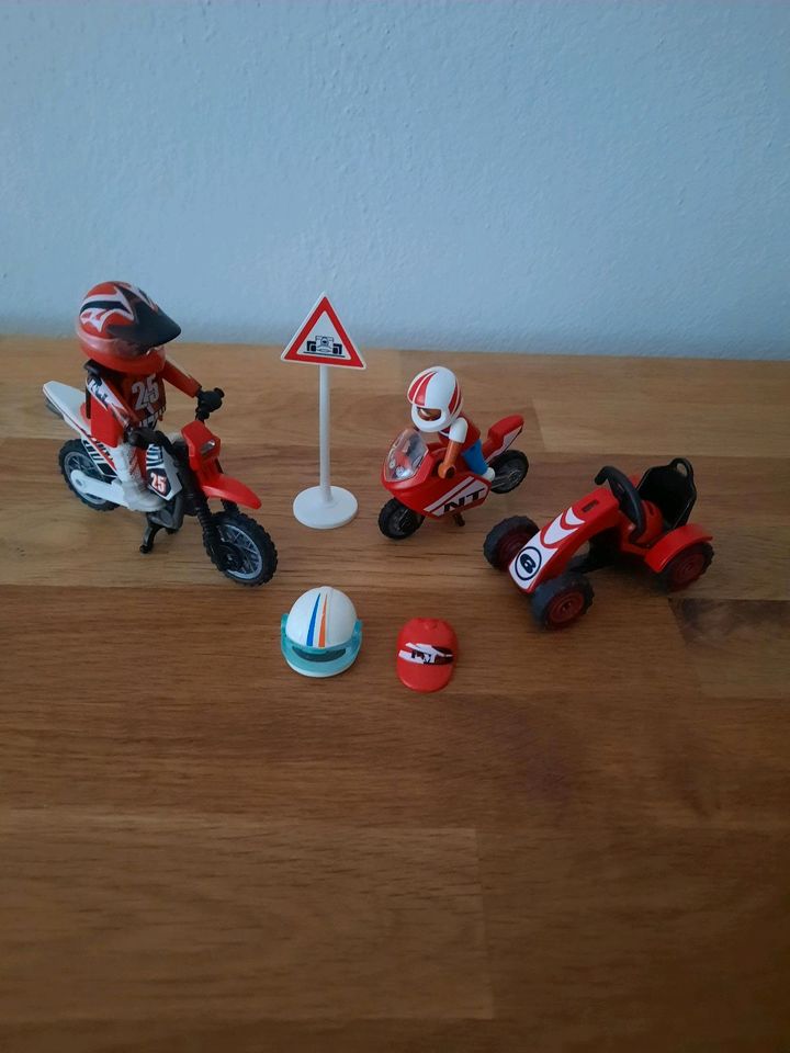 Playmobil Motorrad Rennmotorrad Quad Fahrer Zubehör in Ketzin/Havel