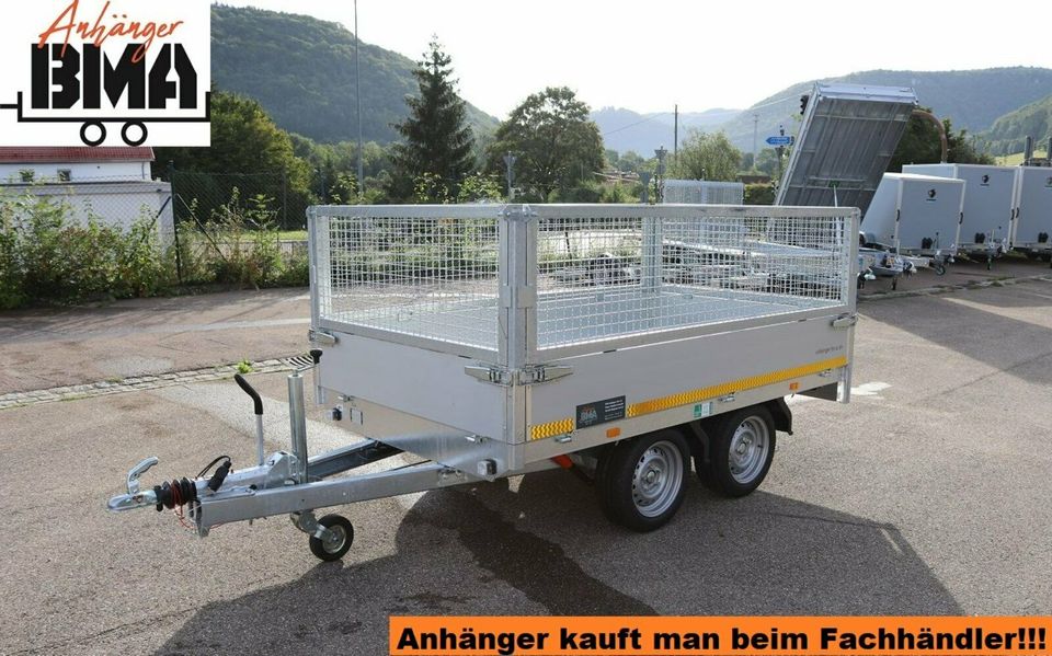 EDUARD Hochlader Anhänger 260x150x30 2000kg 63cm Lfh + Laubgitter in Mühlhausen im Täle