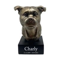 Hund Statue 15 Staffordshire Bullterrier Bronze Harz Skulptur Hessen - Karben Vorschau