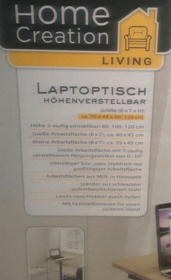 Büro/Arbeit Laptoptisch neu Original verpackt in Heiligenhafen 
