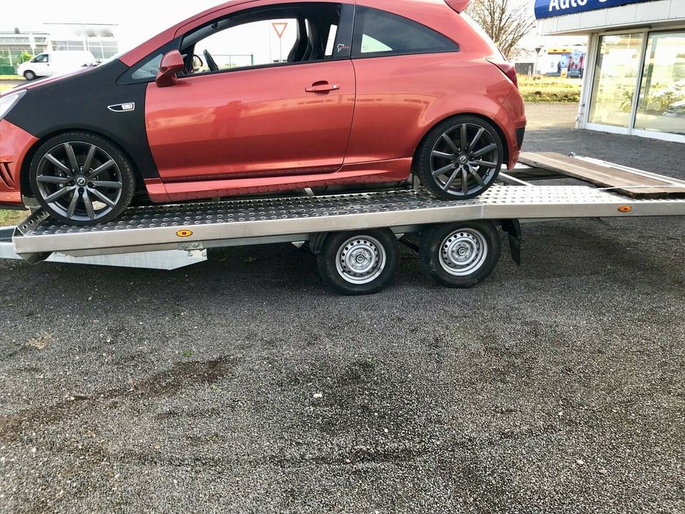 Autotransporter Auto Anhänger KFZ NUR 530 Kg Leergewicht ALU NEU in Köthen (Anhalt)