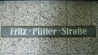 Fritz- Pütter- Straße, Münsteraner anikes Straßenschild Münster (Westfalen) - Centrum Vorschau