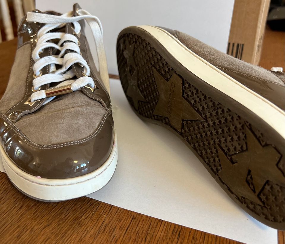 Jimmy Choo Sneaker Leder in Taupe in Stuttgart