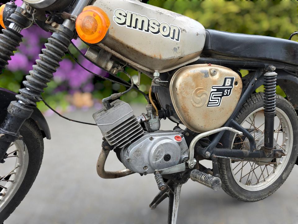 Simson S51 Moped DDR 4 Gang mit KBA Papiere 60 kmh in Chemnitz