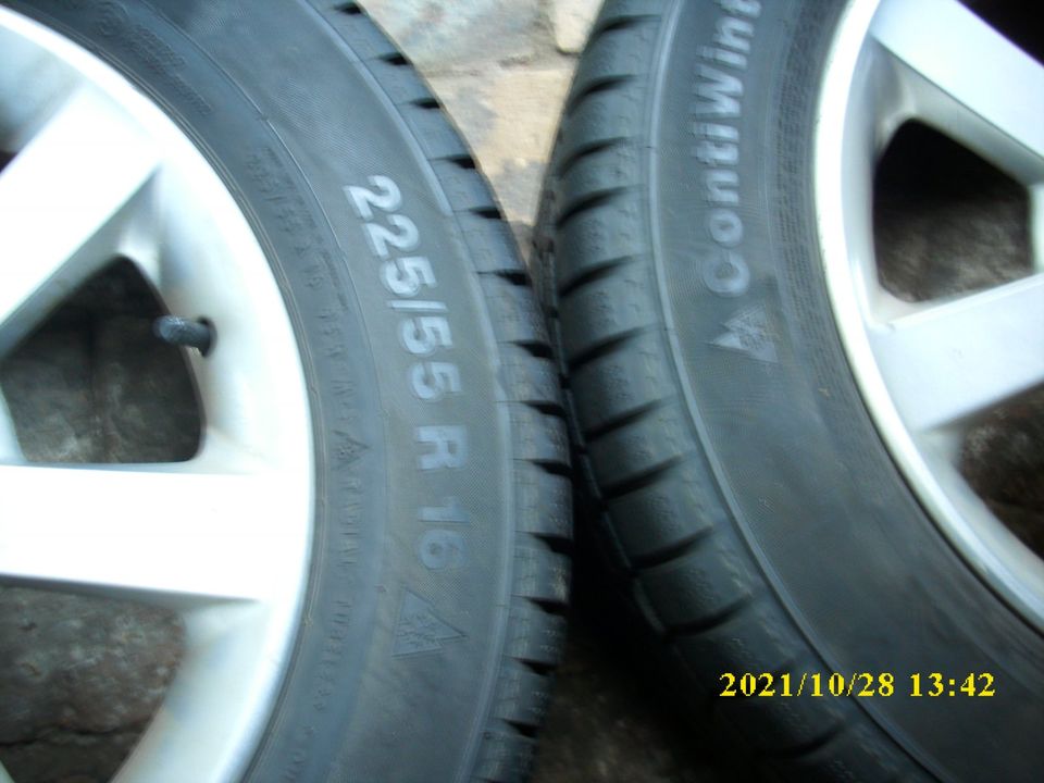 2 neuw. Conti Winterreifen 225/55 R16H auf Opel Omega Alufelgen in Boizenburg/Elbe