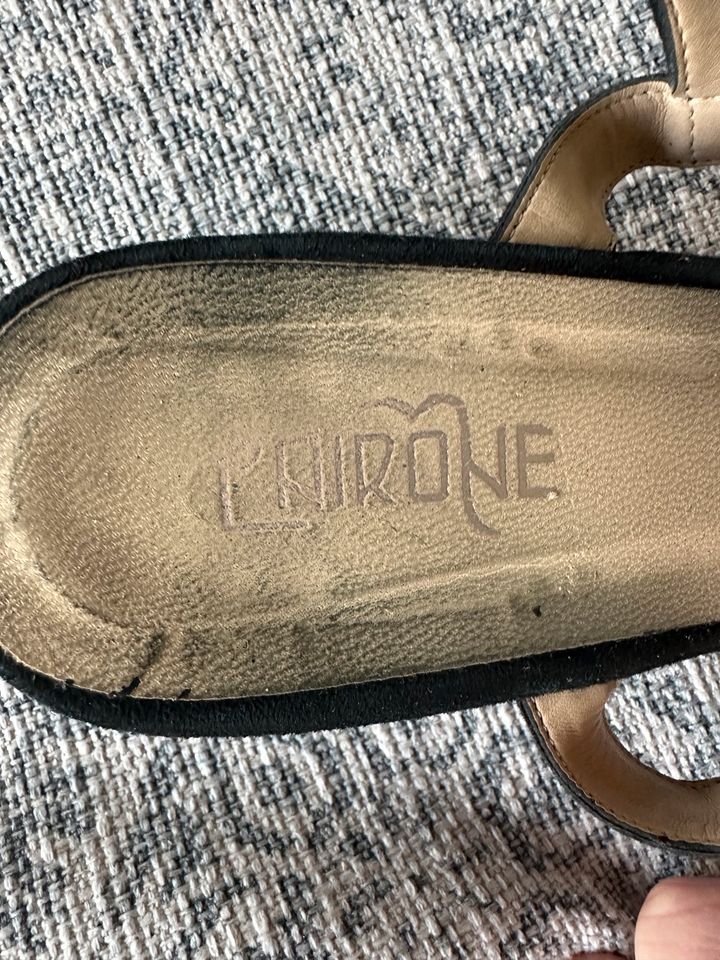 Sandalen aus Wildleder, schwarz von L‘Airone, 40 in Bielefeld