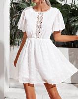Weißes Kleid mit Schmetterlingärmeln, Gr. 34 Bayern - Barbing Vorschau