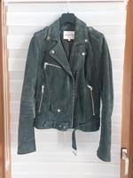 Echt Lederjacke im Bikerstil neu grau Gr. L von Review Hessen - Gernsheim  Vorschau