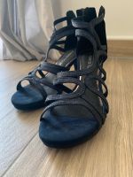 Sandale mit Absatz Schick Blau & Taupe Niedersachsen - Aurich Vorschau