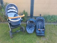 Kombi 3 in 1 Kinderwagen MyJunior Miyo blau viel Zubehör Schleswig-Holstein - Lübeck Vorschau