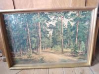 alte Bild ; Waldlandschaft ; Kunstdruck , um 1920 Thüringen - Benshausen Vorschau