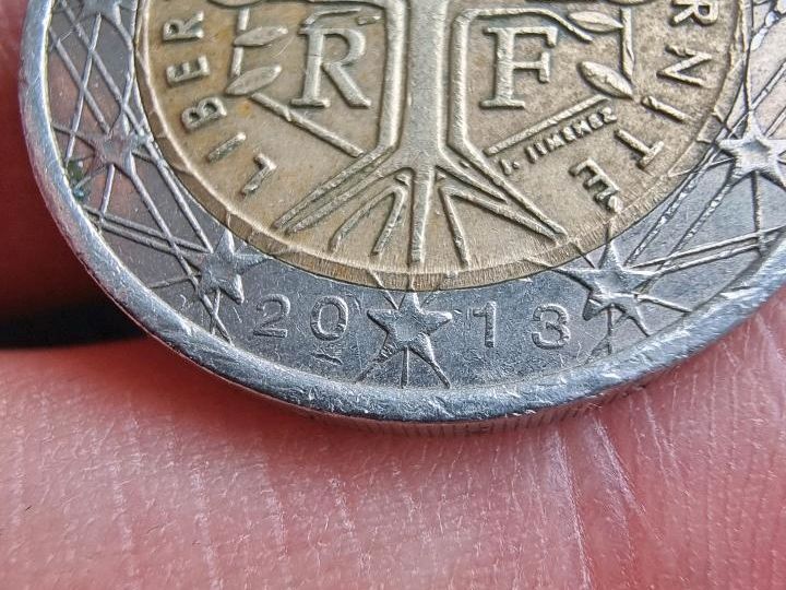 2 Euro münze Frankreichs 2013 fehlprägung in Berlin