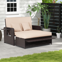 Gartenmöbel Loungegruppe Polyrattan Sessel Ottomane Bett Liege Hessen - Merenberg Vorschau