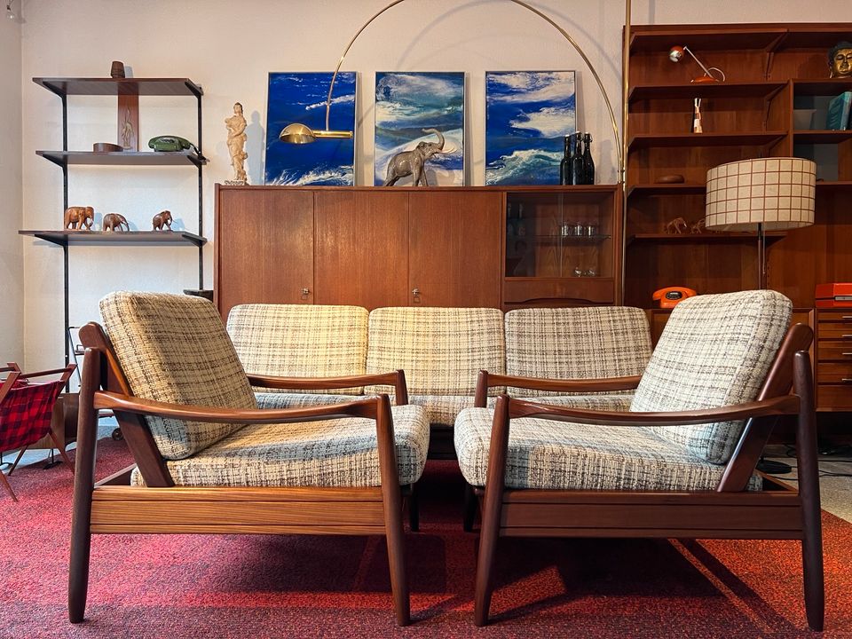 Mid Century Sofa Set Teak Daybed easy chair Sessel vintige 1960 in Schorndorf