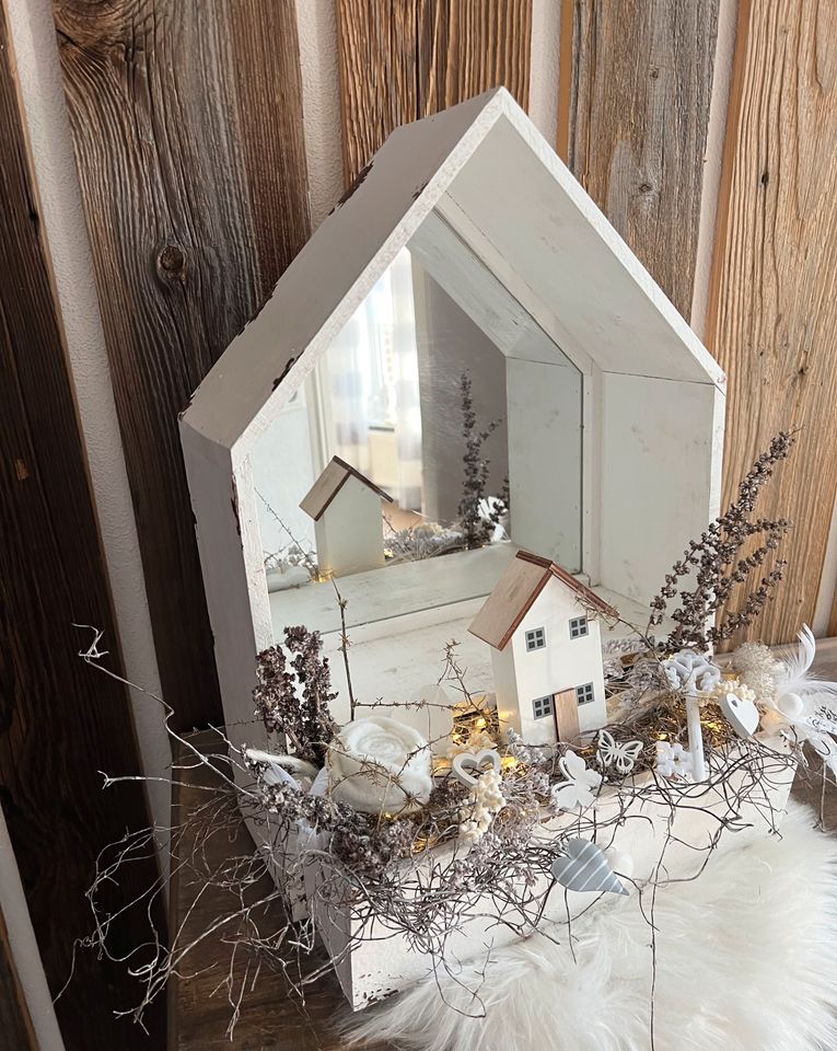 ♡ Haus mit Spiegel ♡ Schublade ♡ shabby Deko ❣️ in Hamswehrum