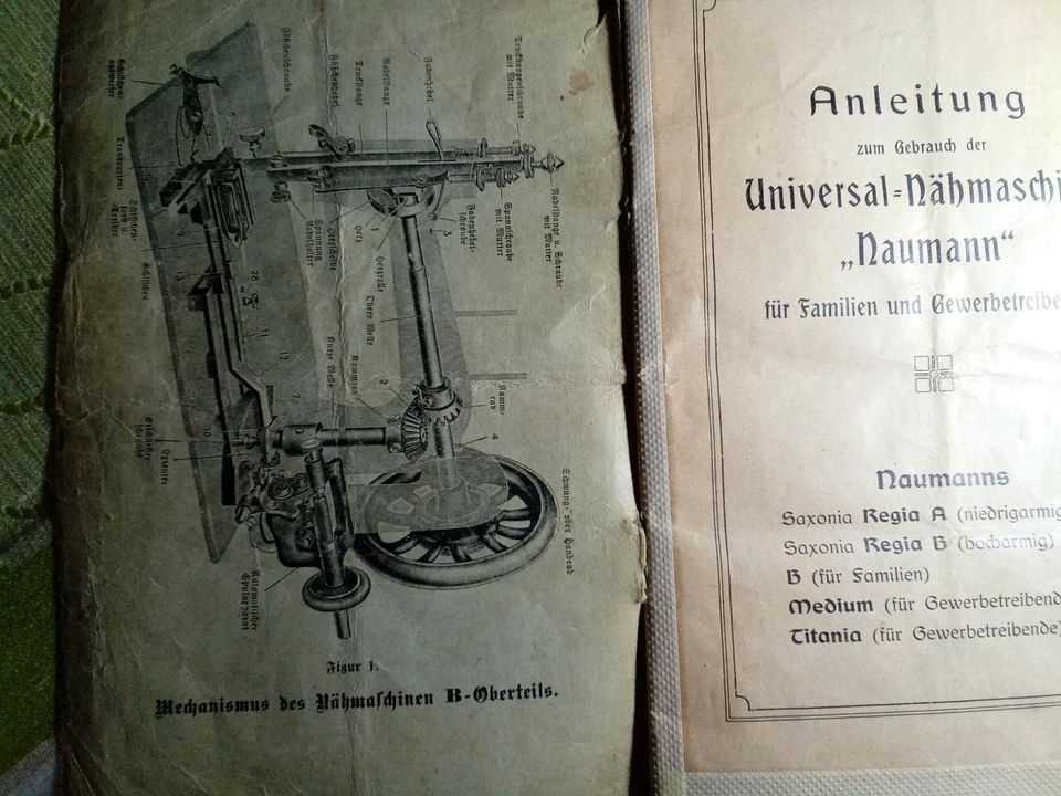 Naumann Nähmaschine Lehrbuch Antiquität in Dresden