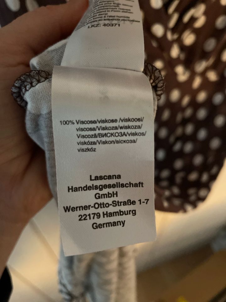 Lascana Sommerkleid Gr. 40 braun weiß gepunktet in Lübeck