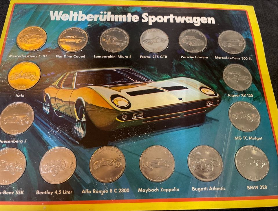 Weltberühmte Sportwagen Münzen - Vintage Shell Sammelaktion in Wachtberg