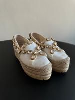 Gucci Espadrilles Plateau, weiß mit Kristallen Bayern - Fürth Vorschau