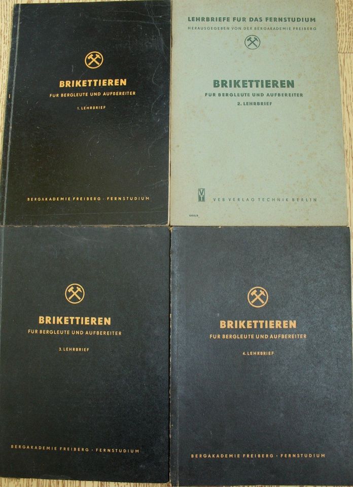 10 alte Bücher/Brikettieren/Bergbau in Quedlinburg