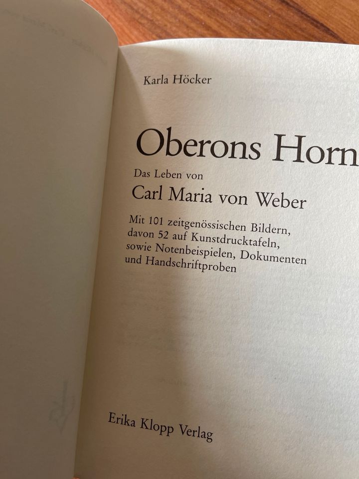 Oberons Horn Carl Maria von Weber Buch Biografie in Meißen