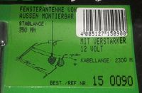 UKW Radio Fenster- Scheibenantenne 350mm für Youngtimer AIV Rheinland-Pfalz - Trier Vorschau