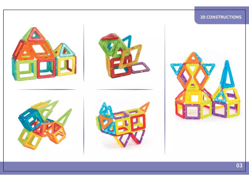 104tlg Blocks Magnetisch Kinder Spielzeug Baublöcke Bausteine in Bebra