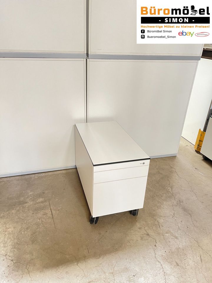 ❗️80x TOP Rollcontainer weiß von Sedus/ Büroschrank/ elektrisch höhenverstellbarer Stehtisch/ Samas Sideboard/ Komplettset/ Büroeinrichtung/ Aktenschrank/ Cheftisch/ Bürocontainer/ Hochwertig/ Design in Linden