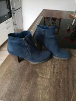 Tamaris boots Schuhe wildleder blau Absatz Gr. 39 Hessen - Niddatal Vorschau