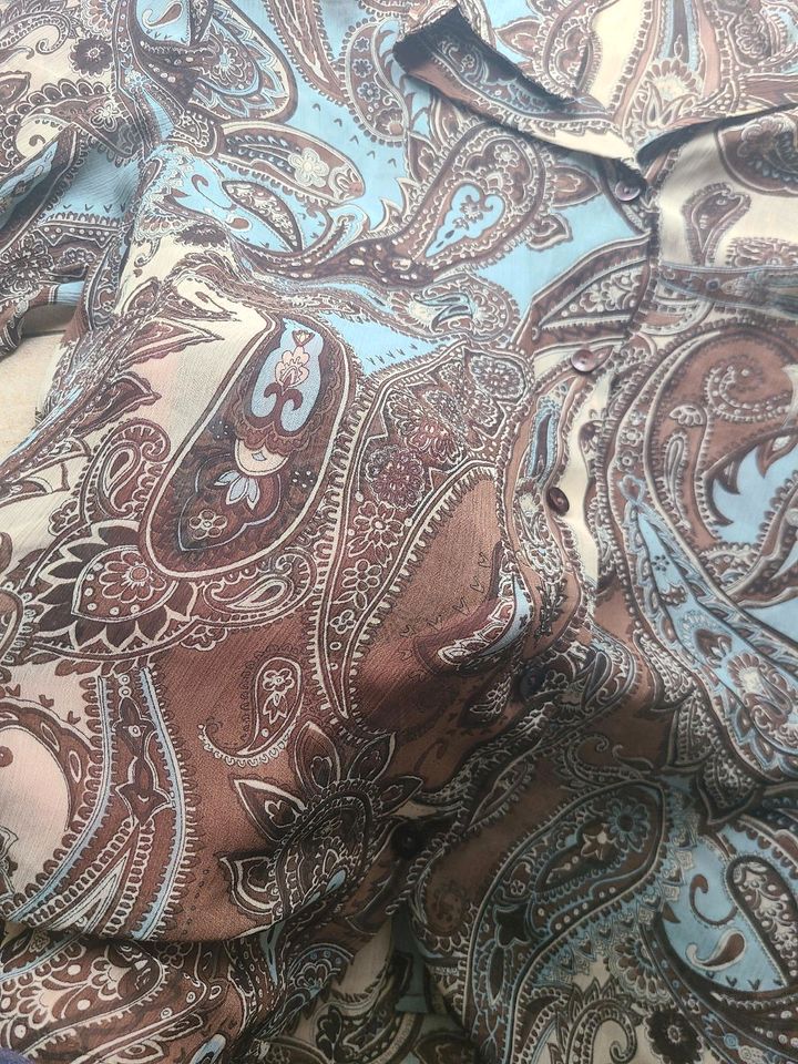 Durchsichtige luftige Bluse Retro Vintage Muster * Größe 46 XXXL in Nürnberg (Mittelfr)
