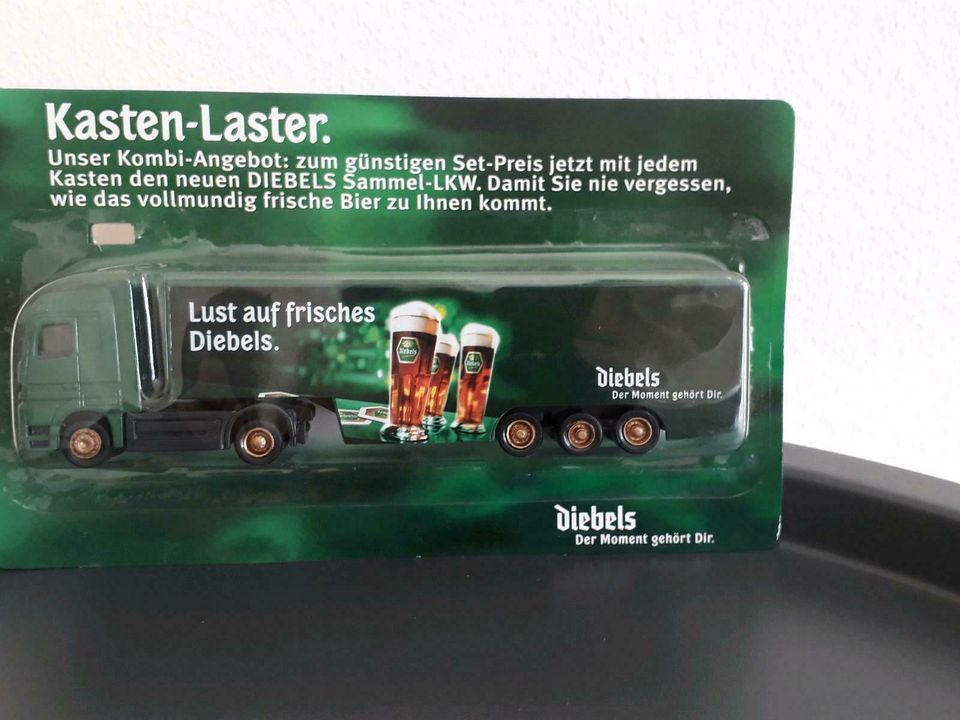 Werbe Sammel Truck,  Diebels Kasten Laster in Hennstedt