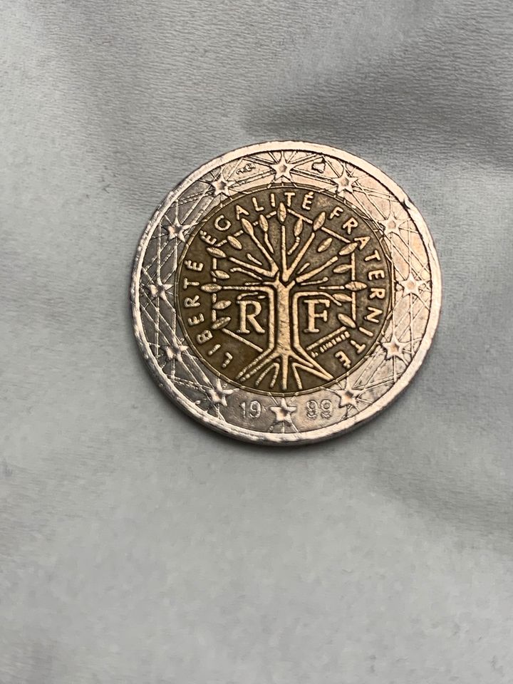 Seltene 2 € Münze aus Frankreich 1999 in Böhlen