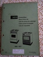 AEG Ersatzteilliste Herde 60er 70er Jahre Retro Rarität Sammler Bayern - Plattling Vorschau