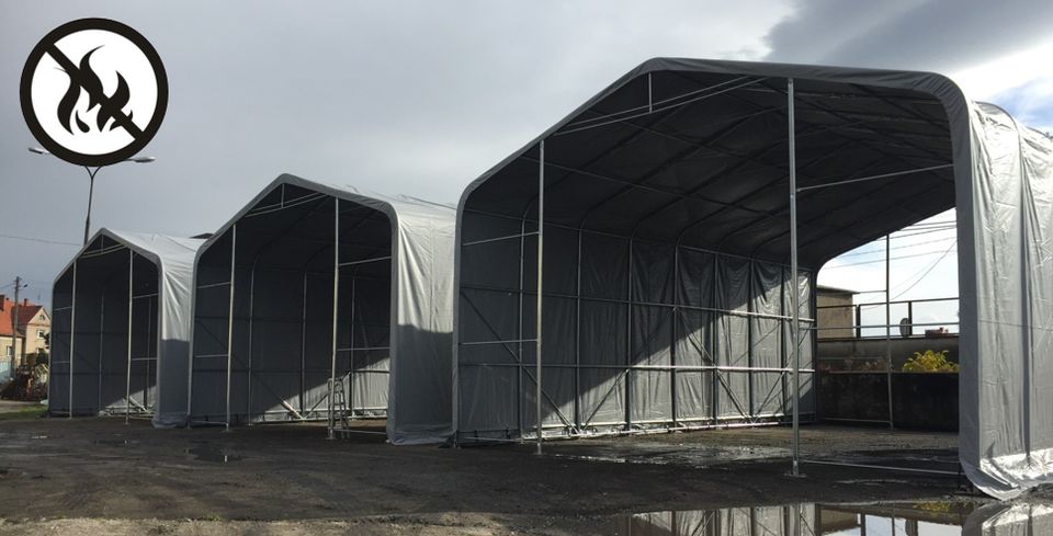 6x12m 8x12m 8x20m  / 4m Seitenhöhe Einfahrt 4m x4,50m Lagerhalle Zelthalle Lagerzelt Stahl STABIL NEU 550g PVC schwerentflammbar in Berlin