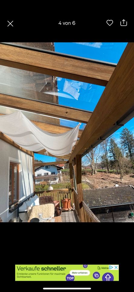 Warmwintergarten mit darüberliegenden überdachten Balkon in Bad Endorf