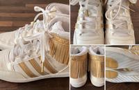 Weiß-Goldene Selena Gomez Adidas Neo Schuhe Sachsen - Thum Vorschau