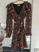 Mango MNG Kleid Blumen Muster braun S Rüschen Herbst Winter Hessen - Fulda Vorschau