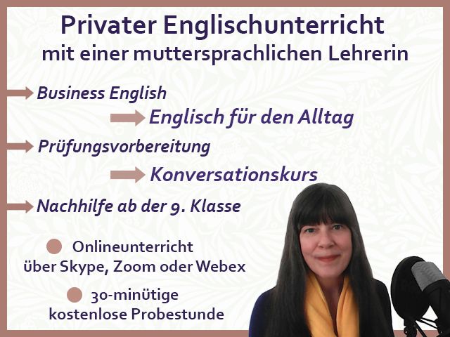 Muttersprachlerin erteilt privaten Englischunterricht in Berlin