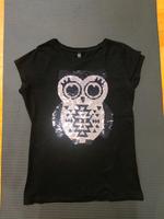 T- Shirt mit Eulen Pailletten Bild von BlindDate, Gr. M Bayern - Schweitenkirchen Vorschau