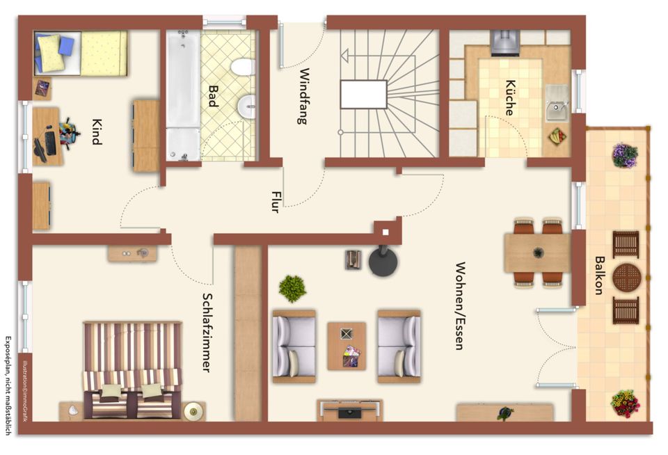 Zweifamilienhaus mit gut aufgeteilten 3-Zimmer Wohnungen in Marklkofen / Frontenhausen in Marklkofen