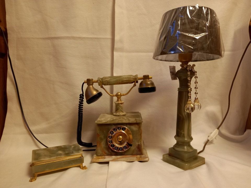 Telefon - Lampe - Schatulle - Set > Marmor/ Onyx in Wuppertal