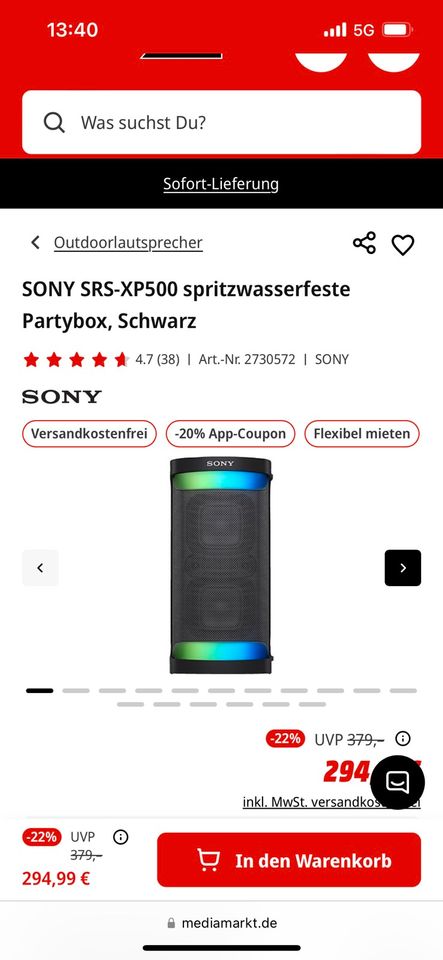 Sony SRS XP 500 in Meppen