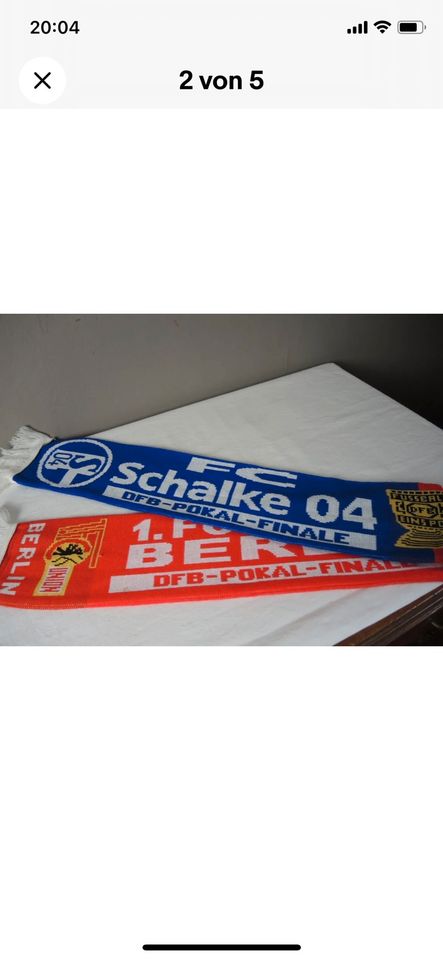 Suche Schal Pokalfinale 2001 Union Berlin - Schalke 04 DFB Finale in Salzgitter