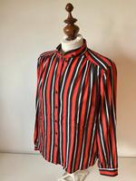 Eterna Linea Aura Bluse edel schwarz weiß rot gestreift Vintage Bayern - Ustersbach Vorschau