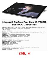 Microsoft Surface Pro 5 Core i5-7300U, 8GB RAM, 256GB SSD Bayern - Bamberg Vorschau