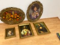 Kunst, Antik, Nostalgie Wandbild, oval Vintage Bild selten Gold Brandenburg - Nuthe-Urstromtal Vorschau