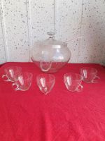 Glas Bowle Gefäß set mit 5 Gläsern und Kelle Baden-Württemberg - Sandhausen Vorschau