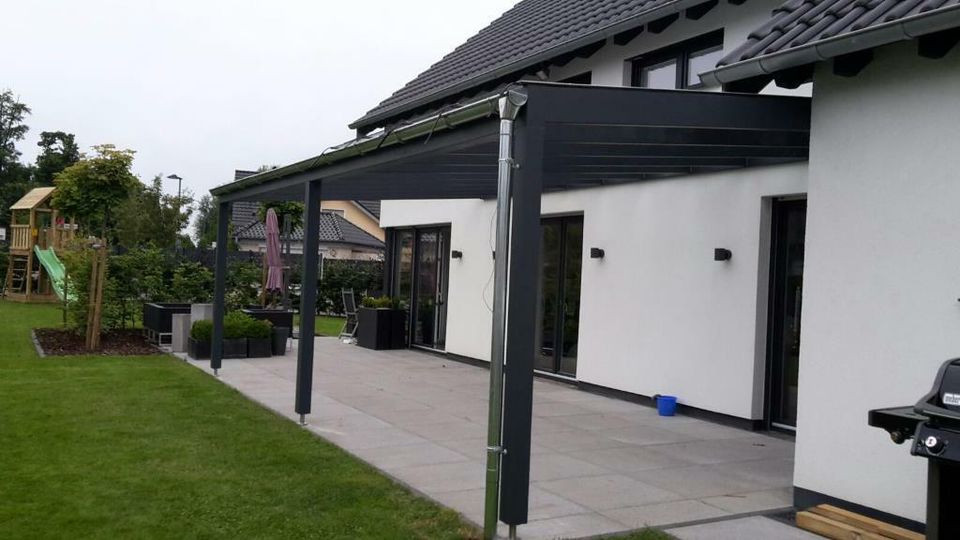 Terrassenüberdachung Schiebeelemente Überdachung Carport Holz in Grevenbroich