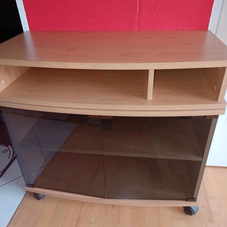 Fernsehschrank 80x72x40 TV Unterschrank Glastüren Schrank in Rangsdorf